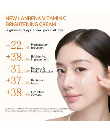 LANBENA Vitamin C Brightening Cream 1 Fl Oz - Face Moisturizer with Brightening & Anti-Aging Effects Hydrating Formula for All Skin Tones 30g - Buy Online on GoSupps.com