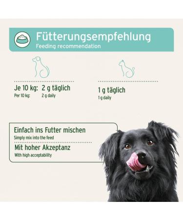 AniForte Fellharmonie coat care for dogs & cats Vitale Powder 250g - shiny coat optimal care from the inside for skin and hair supports metabolism and the immune system - Buy Online on GoSupps.com