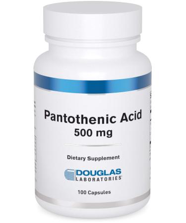 Douglas Laboratories Pantothenic Acid 500 mg | Vitamin B5 to Support Cellular Energy Production and Metabolism* | 100 Capsules Standard Packaging