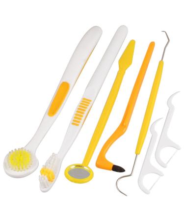 Ruilogod Family 6 in 1 Tongue Cleaner Plastic Dental Care Tool Set