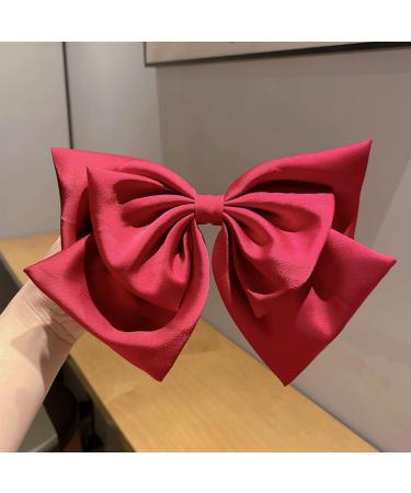 Hair Bow Large Red Hair Bow Hair Clip Hair Bows Bows for Hair Hair Bows for Women Black Bows Hair Ribbons Bow Hair Barrettes French Barrette Hairpin Hair Accessories for Thick Curly Hair - Buy Online on GoSupps.com