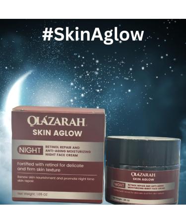 Night Face Cream & Skin Aglow Anti-Aging Moisturizing and Repair w/Retinol 1.05 oz - Buy Online on GoSupps.com