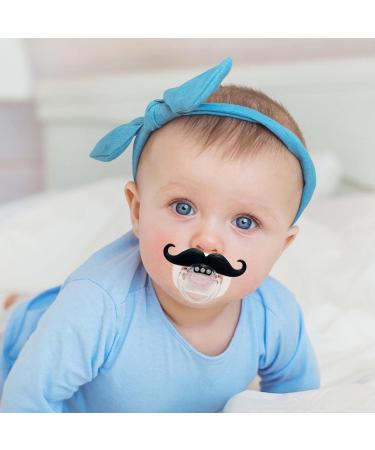 Ventdouce Funny Mustache Pacifier for Newborns | Curly Beard Binky for 0-6 Months | Unique Gift for Boys & Girls - Buy Online on GoSupps.com