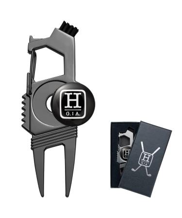 Handy Picks Golf Divot Repair Tool  7 in 1 Multipurpose Golf Tool  Lightweight Compact Sturdy Golf Magnetic Divot Tool  Gift for Golf Lovers 1 Pack Black