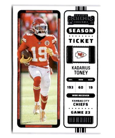 2022 Panini Contenders Season Ticket #71 Kadarius Toney Kansas City Chiefs Football