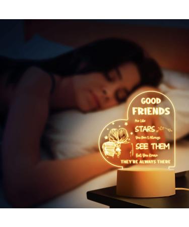 Vetbuosa Friendship Night Light - Best Friends Gifts for Women, Christmas & Birthday Gifts, Long Distance Friendship, BFF, Besties, Going Away - LED Night Light - Buy Online on GoSupps.com
