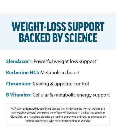 Force Factor GlucoSlim Weight Loss Pills & Metabolism Booster Non-Stimulant Thermogenic Fat Burner & Appetite Suppressant with Clinically Studied Slendacor 90 Vegetable Capsules - Buy Online on GoSupps.com