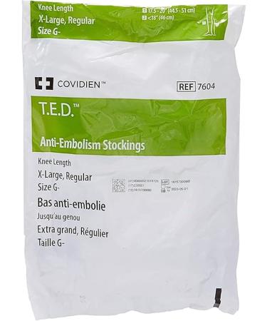 PT# 7604 Stocking Compression T.E.D. Knee Length Anti-Emb XL Reg Grn 12/Cr by Kendall Company