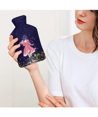 Dreamy Girl Hot Water Bottle with Plush Cover | Hand Warmer for Adults & Kids - 26.5x15.3cm - Buy Online on GoSupps.com