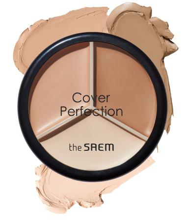 THE SAEM Cover Perfection Triple Pot Concealer - Contour Beige