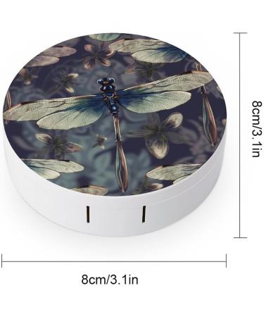 Dragonfly Pattern Contact Lens Case | Portable Travel Storage Box for Contact Lenses - Buy Online on GoSupps.com