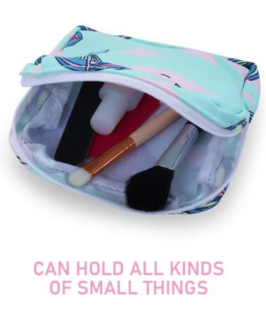 Yolev 4Pieces Sanitary Napkin Storage Bag Portable Pantyliners Bag with Zipper 5.1x5.1 inches Tampons Collect Bags for Period Coin Purse Makeup Bag for Women & Girls - Buy Online on GoSupps.com