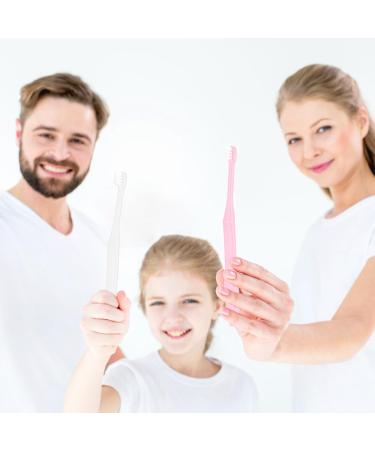 Buy Wllhyf 2-Piece Soft Small Head Tuft Toothbrush Set for Orthodontic & Interdental Care - White & Pink - Buy Online on GoSupps.com
