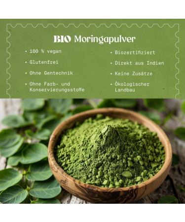 Organic Moringa Oleifera Leaf Powder - 400g Premium Quality | NaturaleBio - Buy Online on GoSupps.com