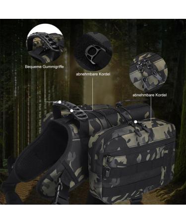 Hundred Backpacks - Waterproof Dog Saddle Backpack for Large Dogs | Light & Removable Hiking Pack with Dishes | Ideal for Outdoor Adventures - Buy Online on GoSupps.com