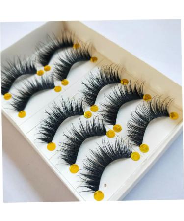 Housoutil 5 Pairs False Eyelashes False Lashes Banana Hair Claw Clips Pink Makeup Eyelashes Elf Eyebrow Pencil Fake Eyelashes Tape Dispenser Natural False Magnetic Cotton Thread 3d - Buy Online on GoSupps.com