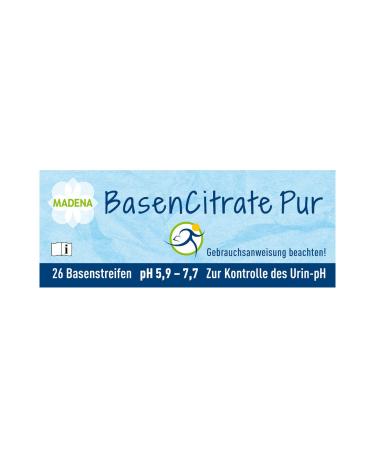 MADENA BasenCitrate Pur Urine Test Strips - 26 pH Control Strips for Acid-Base Balance | International Shipping Available - Buy Online on GoSupps.com