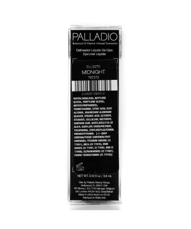 Palladio Liquid Eyeliner - Highly Pigmented, Waterproof & Smear-proof for Intense Eye Definition | Easy Grip Wand & Felt Tip Applicator | Midnight - Buy Online on GoSupps.com