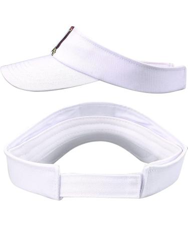 White Arched Sun Visor Hat - Adult Team Coach Cap | [Brand Name] - Buy Online on GoSupps.com