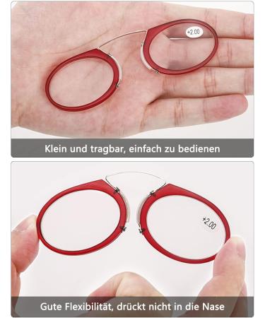 KOOSUFA B gellose Reading Glasses for Men & Women - Compact Light Slim Travel Aids in Red - Available in 1.0 to 3.5 Magnification - Buy Online on GoSupps.com