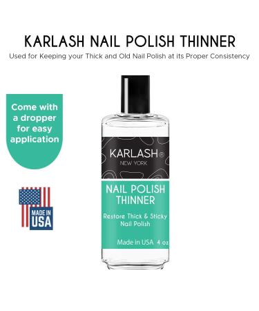 Karlash Professional Nail Polish Thinner 4 oz | Restore Thick & Sticky Polish | International Shipping Available - Buy Online on GoSupps.com