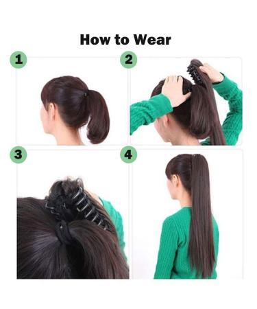 Real Hair Ponytail Extension - 100% Remy Clip-In Braid Natural Black #1B | 16 (40cm) Sego Hair Extensions for Effortless Style - Buy Online on GoSupps.com