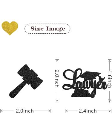 MonMon & Craft Congrats Lawyer Cupcake Toppers/Lawyer Graduation Cupcake Decor/Lawyer up Cupcake Toppers/Law School Graduation Party Cupcake Decorations/Black Glitter 24 Pcs - Buy Online on GoSupps.com
