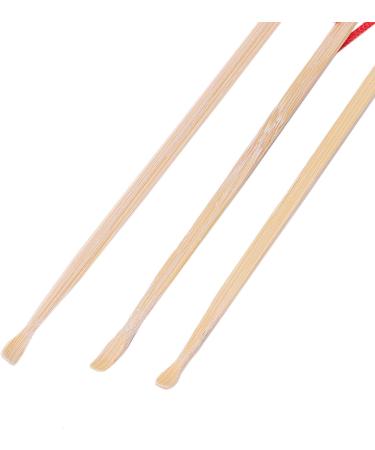 Kikolufy Bamboo Japanese Doll Ear Wax Pick Spoons Earwax Remover 40Pcs - Buy Online on GoSupps.com