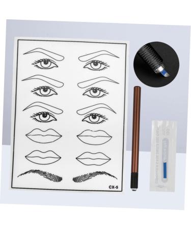 FOMIYES Practice Skin Kit 3pcs Microblading End Semi-permanent Kit Single Mouth and Skin Practice Eyebrow Pen Eye - Buy Online on GoSupps.com