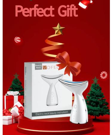 VOFEL Facial Neck Massager - Electric Face Neck Lifting Massager with Heat & Massage Modes for Wrinkles - White - Buy Online on GoSupps.com