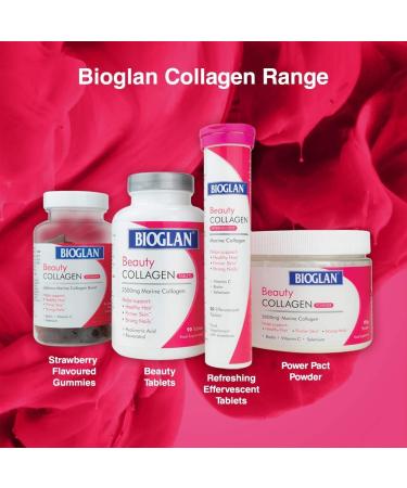 Bioglan Collagen Tablets 2500mg - Marine Collagen with Hyaluronic Acid, Resveratrol, Biotin, Selenium, Vitamin C - 90 Tablets - Buy Online on GoSupps.com