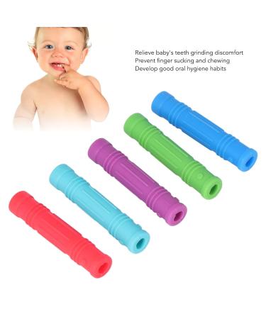 5pcs Silicone Baby Bite Rings - Safe Soft Grip Dental Aid & Teething Toys for Childhood Comfort - Buy Online on GoSupps.com