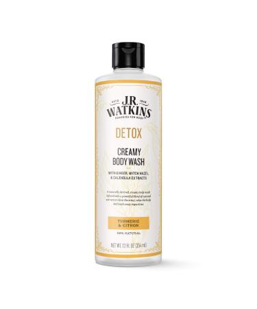 J.R. Watkins Detox Creamy Moisturizing Body Wash with Detoxifying Natural Extracts  Natural Turmeric & Citron  12 oz Turmeric & Citron 12 Fl Oz (Pack of 1)