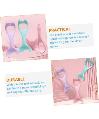 Baluue 2pcs Mascara Brush Eye Makeup Brushes Eyeliner Shaping Gaurd Eyebrow Stencils Tool Pour 15X5.7CMx2pcs Bluex2pcs - Buy Online on GoSupps.com