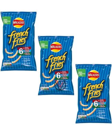 03 x Walkers French Fries Crispy Potato Snacks Variety Pack 6 x 18g | VIMIX - Buy Online on GoSupps.com