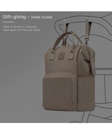 HaloVa Diaper Bag Backpack with Wet Cloth, Tissues, Bottle Pockets & Stroller Straps - Brown - Buy Online on GoSupps.com