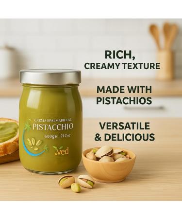 Beurre de pistache premium VED Fabriqu en Italie | Clean Label ingr dients naturels | V g talien et sans gluten (600 g) - Buy Online on GoSupps.com