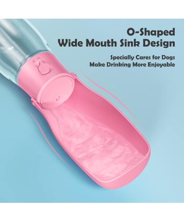 Peteast 550ml Foldable Dog Water Bottle - BPA-Free Travel Hydration for Pets | Ideal for Hiking & Outdoor Adventures (Pink) - Buy Online on GoSupps.com