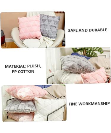 Zerodeko Pillow Sofa Decorate Plush White White 45X45X5CM - Buy Online on GoSupps.com