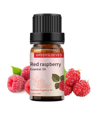 GREENSLEEVES Red Raspberry Essential Oil 10ml 100% Pure Organic Red Raspberry Scent Aromatherapy Diffuser Oils 10ml (Red Raspberry)