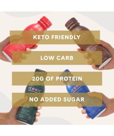 Iconic Cacao + Greens Protein Drinks (12 Pack) | Grass Fed, Organic Veggies & Cacao | Low Carb, Lactose Free, Soy Free | Keto Friendly - Buy Online on GoSupps.com