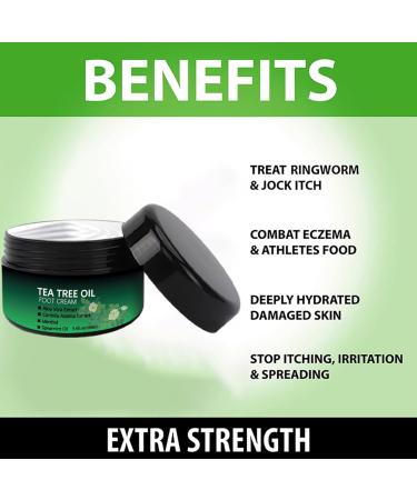 Tea Tree Oil Foot Cream Cracked Heel Repair Cream Cracked Heels and Itchy Skin Pain Relieving Foot Cream Tea Tree Cream Moisturizes Softens Foot Care Cracked Heel Repair Cream for Feet and Hand - Buy Online on GoSupps.com