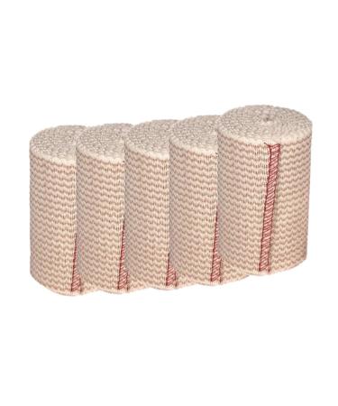 Dewedrt 5 Rolls Elastic Bandage Wrap - Compression Bandage with Self Closure and Extra Clips Latex Free Bandage for Sports B
