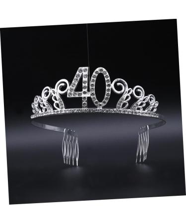 minkissy 1 Set Party Sash Tiaras for Girls Satin Sash 40th Birthday Party Etiquette Belt Crowns for Adults Bridal Headpiece Comb Womens Belt Rhinestone Hair Comb Woman Forty Princess Miss - Buy Online on GoSupps.com
