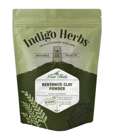 Indigo Herbs Bentonite Clay Powder 500g | Pure Bentonite No Additives | Deep Pore Cleansing 500 g (Pack of 1)