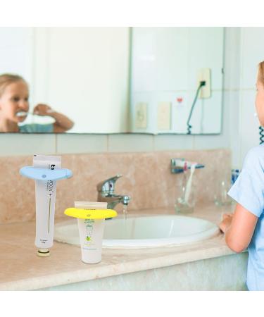 4 Pack Toothpaste Tube Squeezer Dispenser - White Pink Yellow Blue Colors - Squeeze Roll Tool - Buy Online on GoSupps.com