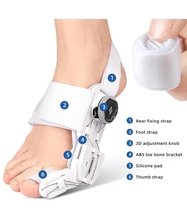 Upgraded Bunion Corrector | Adjustable Bunion Splint for Men & Women | Orthopedic Toe Straightener with Non-Slip Heel Strap & Silicone Pad - Buy Online on GoSupps.com