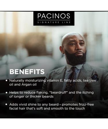 Pacinos Beard Oil - Frizz-Free Beard Care Relieves Itching Promotes Growth & Shine with Essential Oils - Buy Online on GoSupps.com