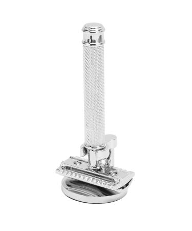 Safety Razor Practical Zinc Alloy Double Edge Portable Shaver with Holder for Men Barber
