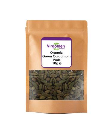Organic Green Cardamom Pods 10g by Virgolden Organic